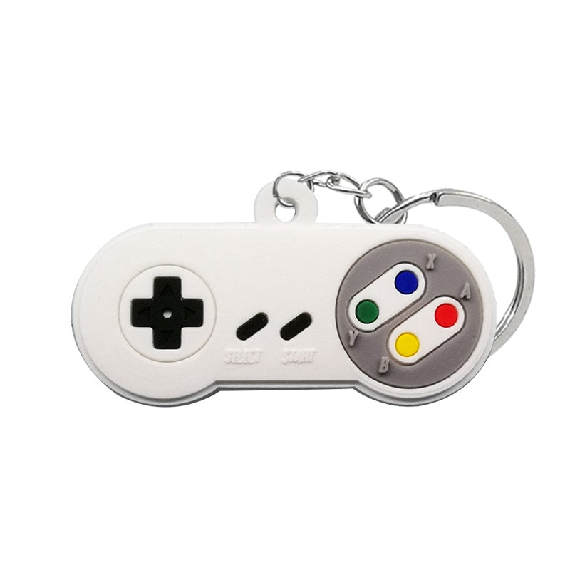 1PCS PVC new style Game Machine Keychain &amp; Keyring Cute Gamepad Joystick Key Chain Keychains Bag Car Hanging fit men boy keys - Quid Mart