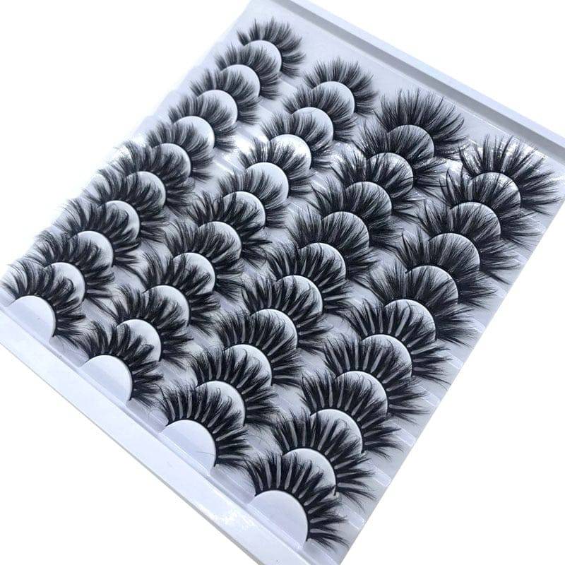 NEW 2-20 pairs 8-25mm fake Eyelashes 100% Mink Eyelashes Mink Lashes Natural Dramatic Volume Eyelashes Extension False Eyelashes - Quid Mart