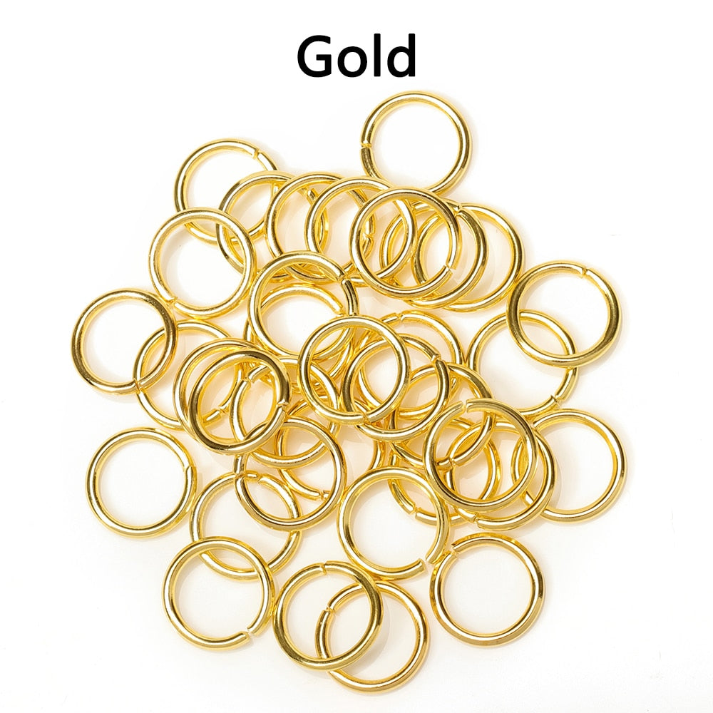 200pcs/lot Wholesale Open Circle Jump Rings Necklace Bracelet Earring Pendant Connectors DIY Making Jewelry Crafts Accessories - Quid Mart