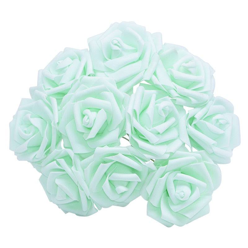 10/20/30Pcs 8cm Artificial PE Foam Rose Flowers Bridal Bouquets For Wedding Table Home Party Decorations DIY Scrapbook Supplies - Quid Mart