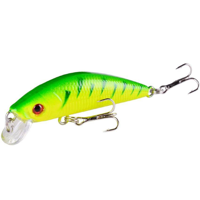 Aorace Minnow Fishing Lure 70mm 8g 3D Eyes Crankbait wobbler Artificial Plastic Hard Bait Fishing Tackle - Quid Mart