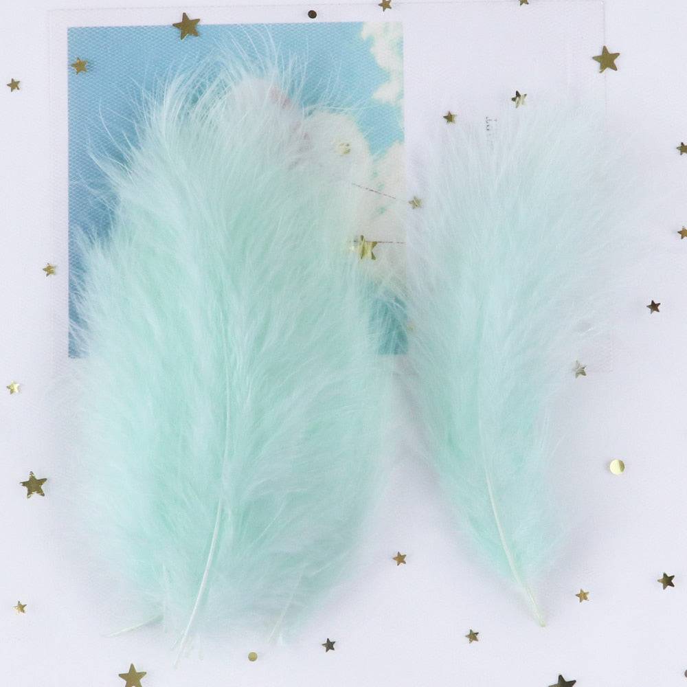 Fluffy Marabou Turkey Feather For Crafts 10-15cm Natural Plumas Jewelry Making Wedding Party Decorative Dream Catcher Feathers - Quid Mart