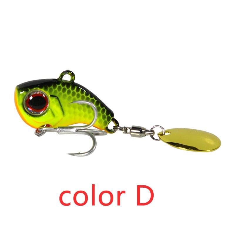 New Arrival 1PCS 9g/13g/16g/22g Metal VIB Fishing Lure Spinner Sinking Rotating Spoon Pin Crankbait Sequins Baits Fishing Tackle - Quid Mart