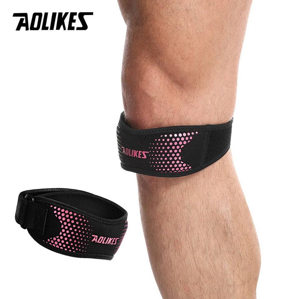 AOLIKES 1PCS Adjustable Knee Pad Knee Pain Relief Patella Stabilizer Brace Support for Hiking Soccer Basketball Running  Sport - Quid Mart