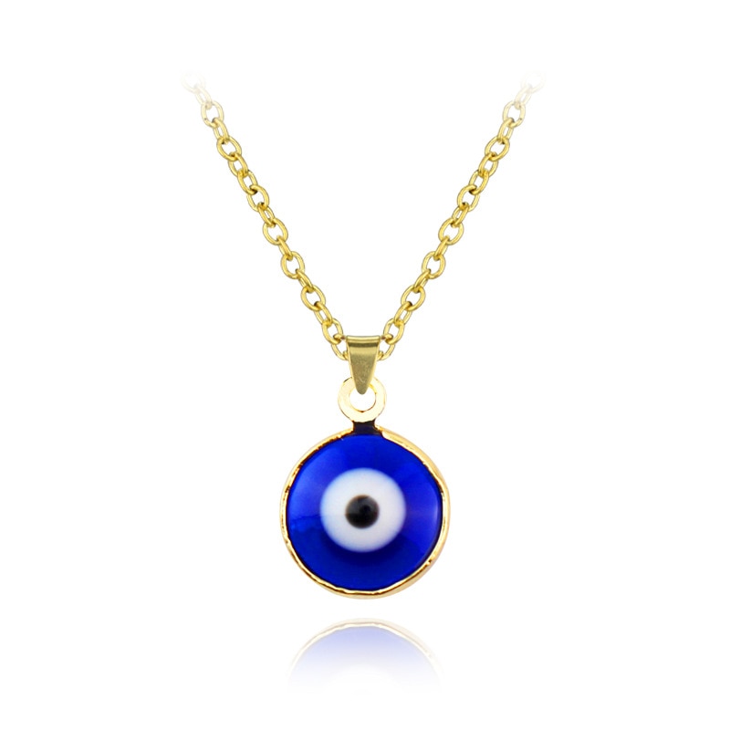 Antique 25MM 30MM 35MM Deep Sea Blue Evil Eye Pendant Necklace Turkish Blue Eye Choker Glass Eye Leather Rope Chain Jewelry Gift - Quid Mart