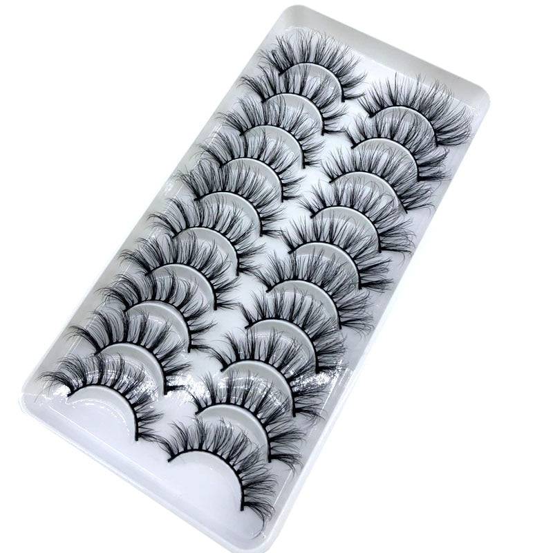 NEW 2-20 pairs 8-25mm fake Eyelashes 100% Mink Eyelashes Mink Lashes Natural Dramatic Volume Eyelashes Extension False Eyelashes - Quid Mart