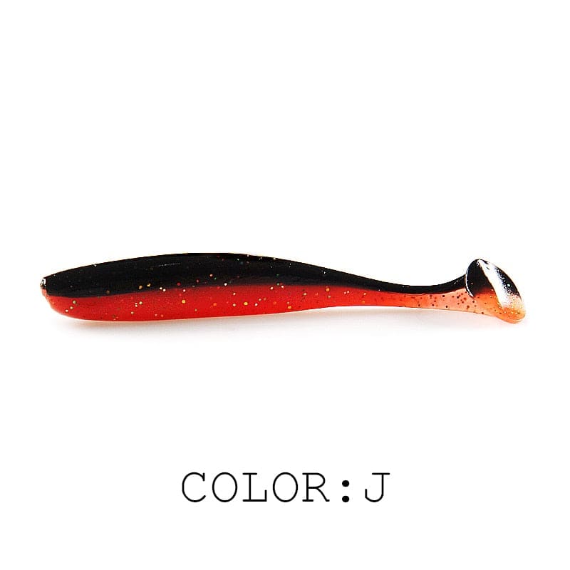 Supercontinent  Soft Lures 50mm 75mm 100mm  Baits Fishing Lure Leurre Shad Double Color Silicone Bait T Tail Wobblers - Quid Mart