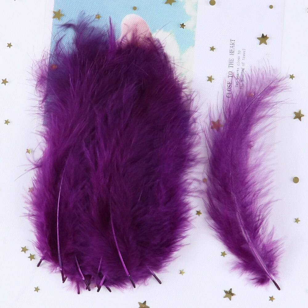 Fluffy Marabou Turkey Feather For Crafts 10-15cm Natural Plumas Jewelry Making Wedding Party Decorative Dream Catcher Feathers - Quid Mart