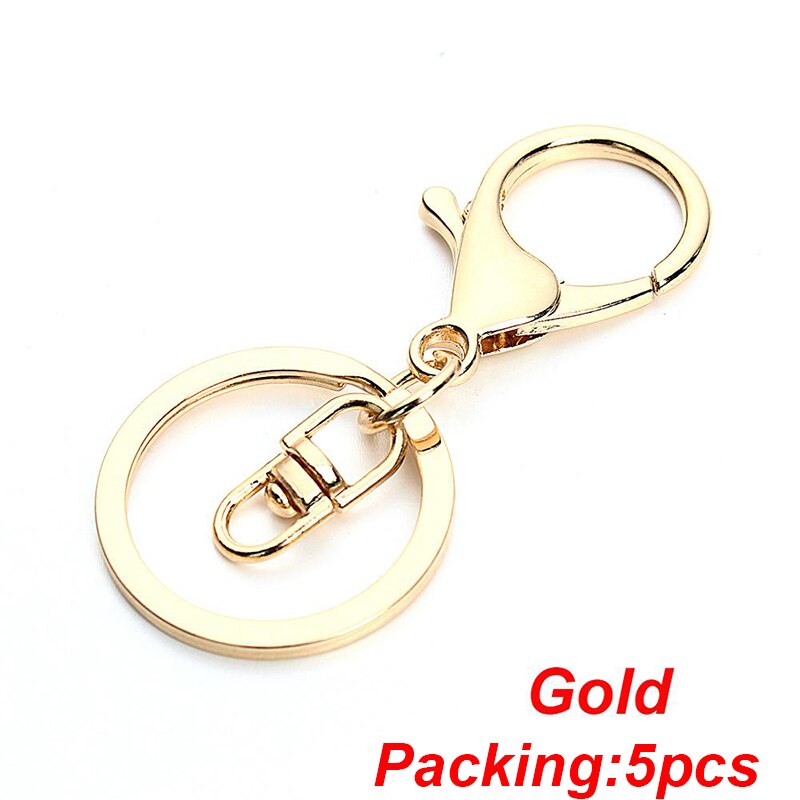 5-20pcs  Key Chain Key Ring Keychain Bronze Rhodium Gold Color 28mm Long Round Split Keyrings DIY Jewelry Making Wholesale - Quid Mart