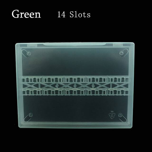 20 Slots Clear Nail Drill Bit Brush Plastic Storage Box Holder Container Manicure Cutters Display Nail Accessories Nail Art Tool - Quid Mart