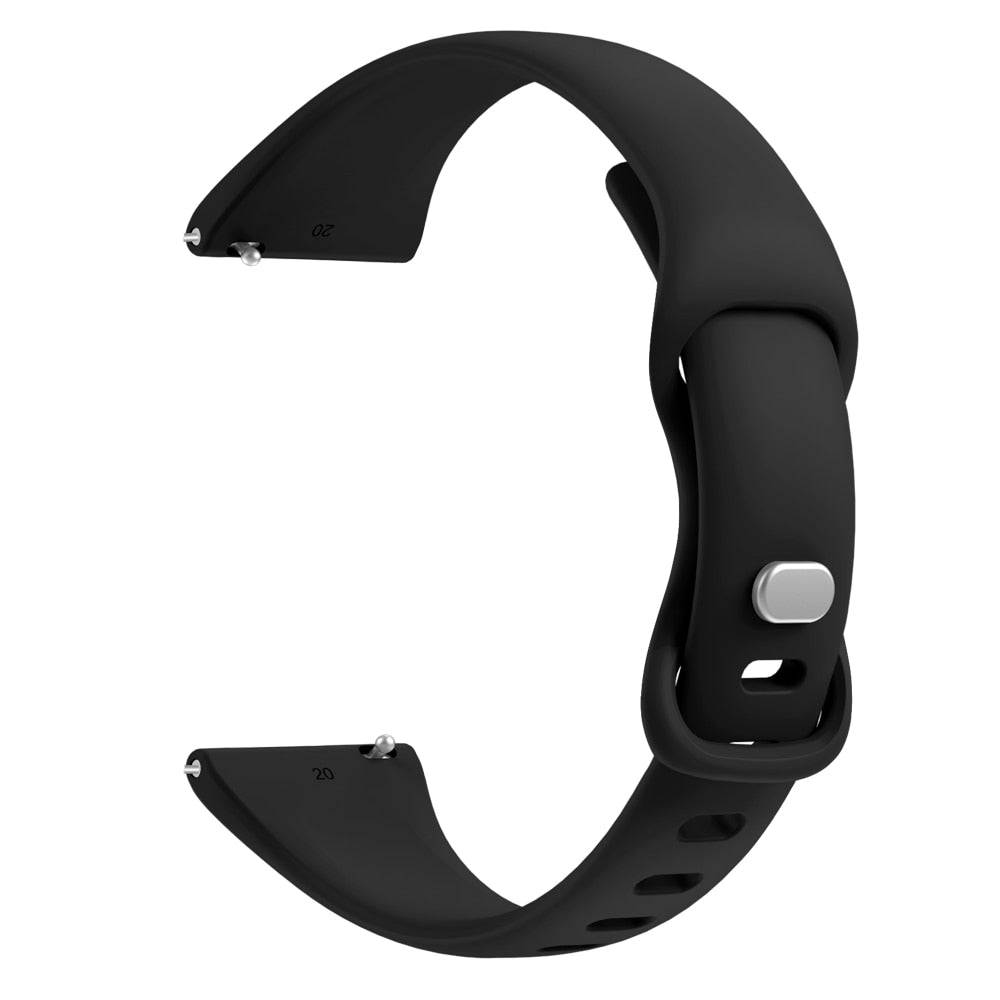 20mm Slim Band for Samsung Galaxy Watch 5/4 40mm 44mm/Active 2 & Galaxy Watch 3 41mm,Silicone Narrow Wristbands for Amazfit GTS4 - Quid Mart