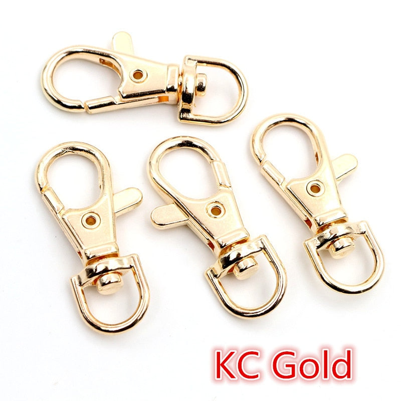 10pcs/lot 32mm 36mm 38mm Bronze Rhodium Gold Silver Plated Jewelry Findings,Lobster Clasp Hooks for Necklace&amp;Bracelet Chain DIY - Quid Mart