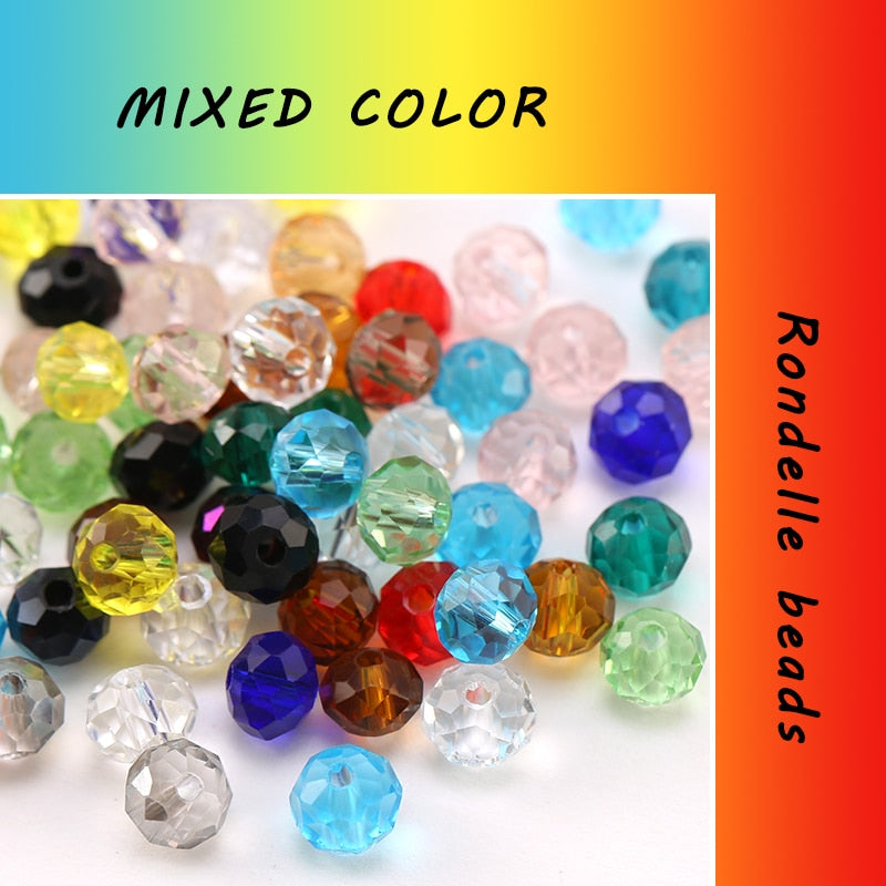 Buy 1 and Get 1 Free 4mm Glass Beads Round Crystal Beads Colorful Spacer Bead For Bracelet  Jewelry Making DIY Total 300PCS - Quid Mart