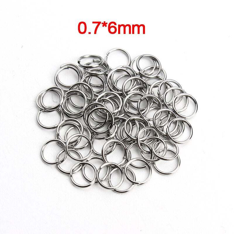 100Pcs/Lot Stainless Steel Open Jump Ring 4/5/6/8mm Dia Round Gold Color Split Rings For Diy Jewelry Making Findings Wholesale - Quid Mart