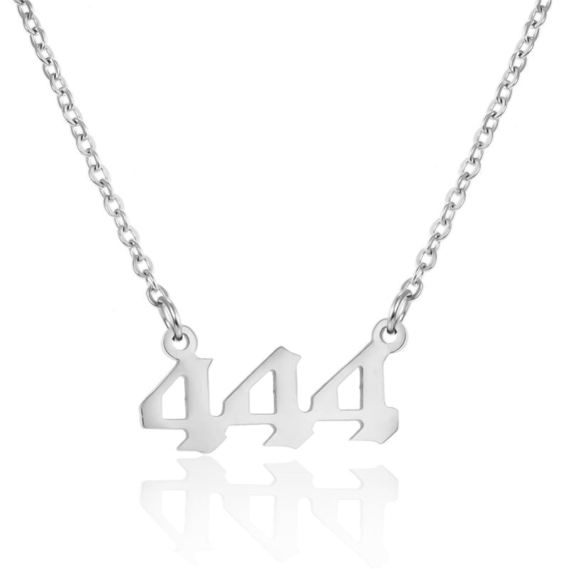 Stainless Steel Angel Number Necklace 111 222 333 444 555 666 777 888 999 For Women Men Lucky Number Chain Necklaces Jewelry - Quid Mart