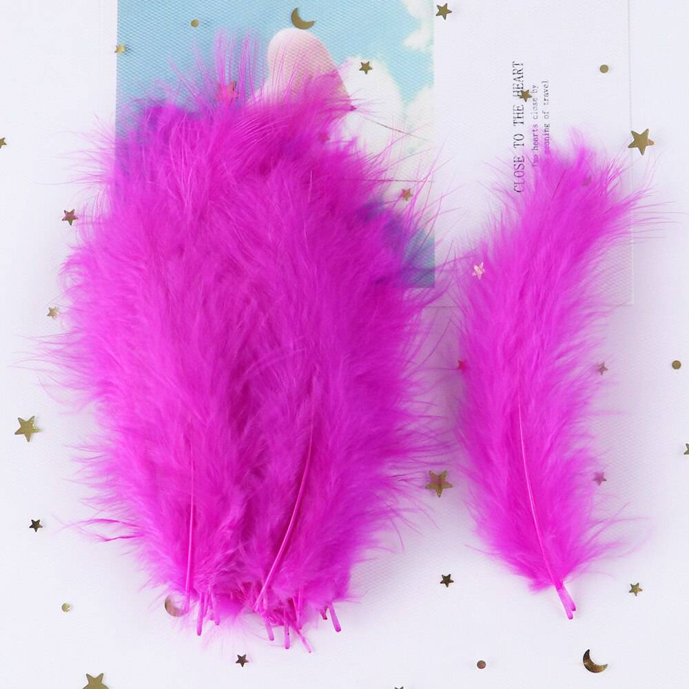 Fluffy Marabou Turkey Feather For Crafts 10-15cm Natural Plumas Jewelry Making Wedding Party Decorative Dream Catcher Feathers - Quid Mart