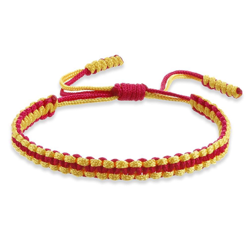 Ethnic Tibetan Buddha Woven Amulet Multicolor Bracelets &amp; Bangles For Women Men Handmade Rope Buddha Charm Bracelet Friend Gift - Quid Mart