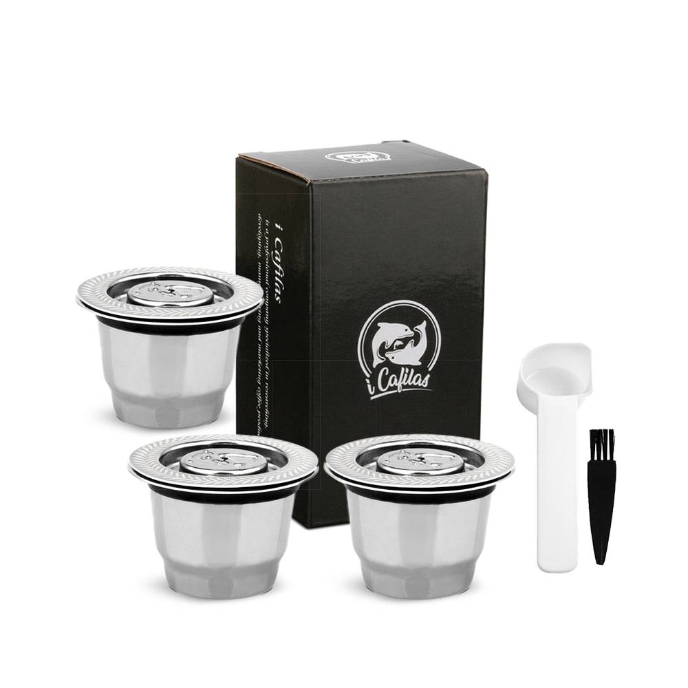 ICafilasCapsule For Nespresso Reutilisable Refillable Capsule Crema Espresso Reusable Refillable Coffee Filter - Quid Mart