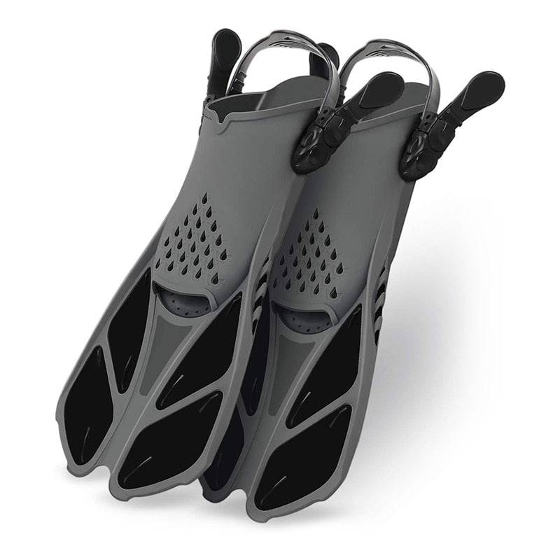 COPOZZ Adjustable Swimming Fins: Short, Adult, Snorkel, Beginner - Quid Mart