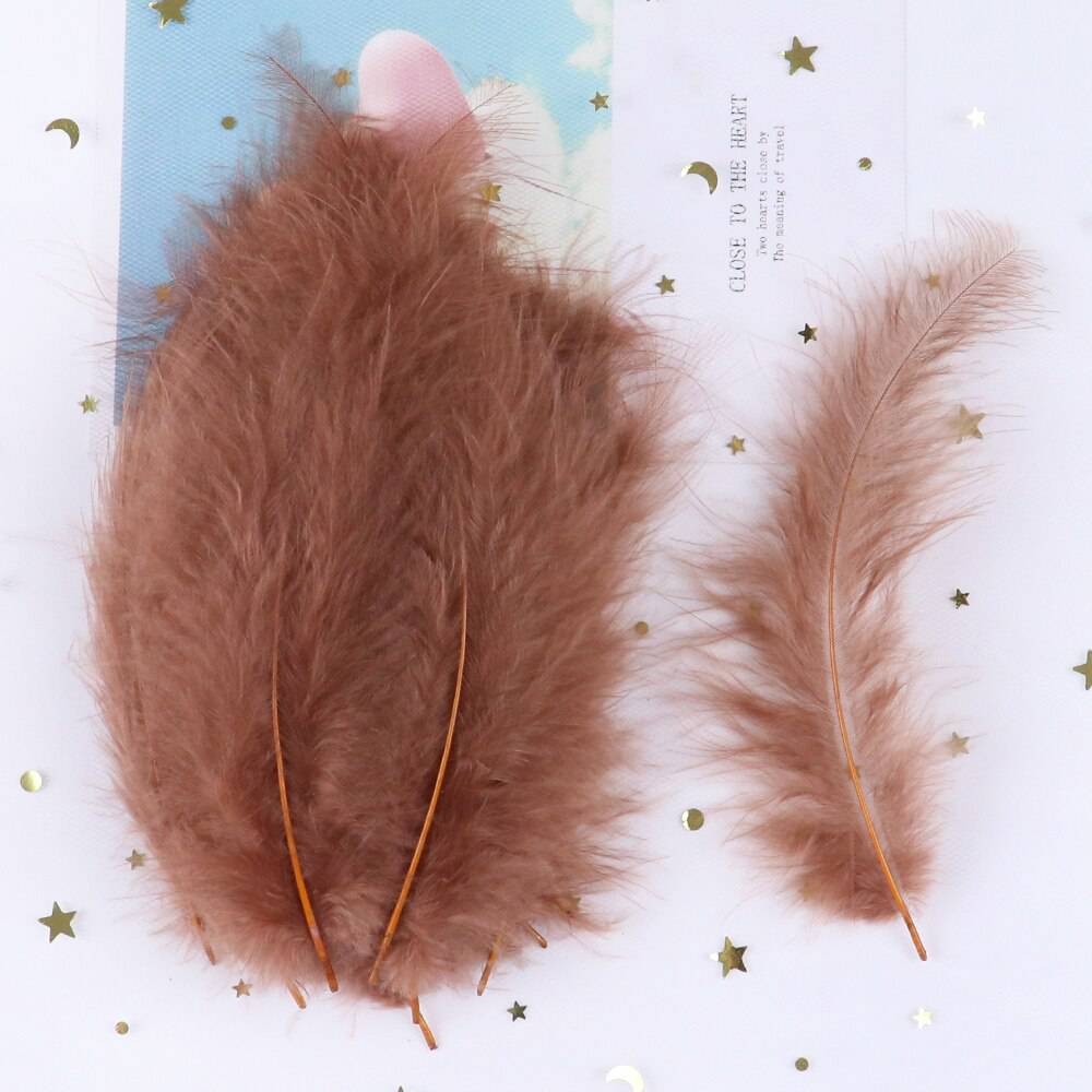 Fluffy Marabou Turkey Feather For Crafts 10-15cm Natural Plumas Jewelry Making Wedding Party Decorative Dream Catcher Feathers - Quid Mart