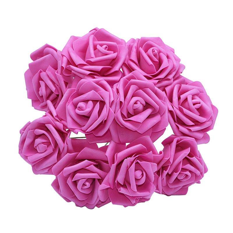 10/20/30Pcs 8cm Artificial PE Foam Rose Flowers Bridal Bouquets For Wedding Table Home Party Decorations DIY Scrapbook Supplies - Quid Mart