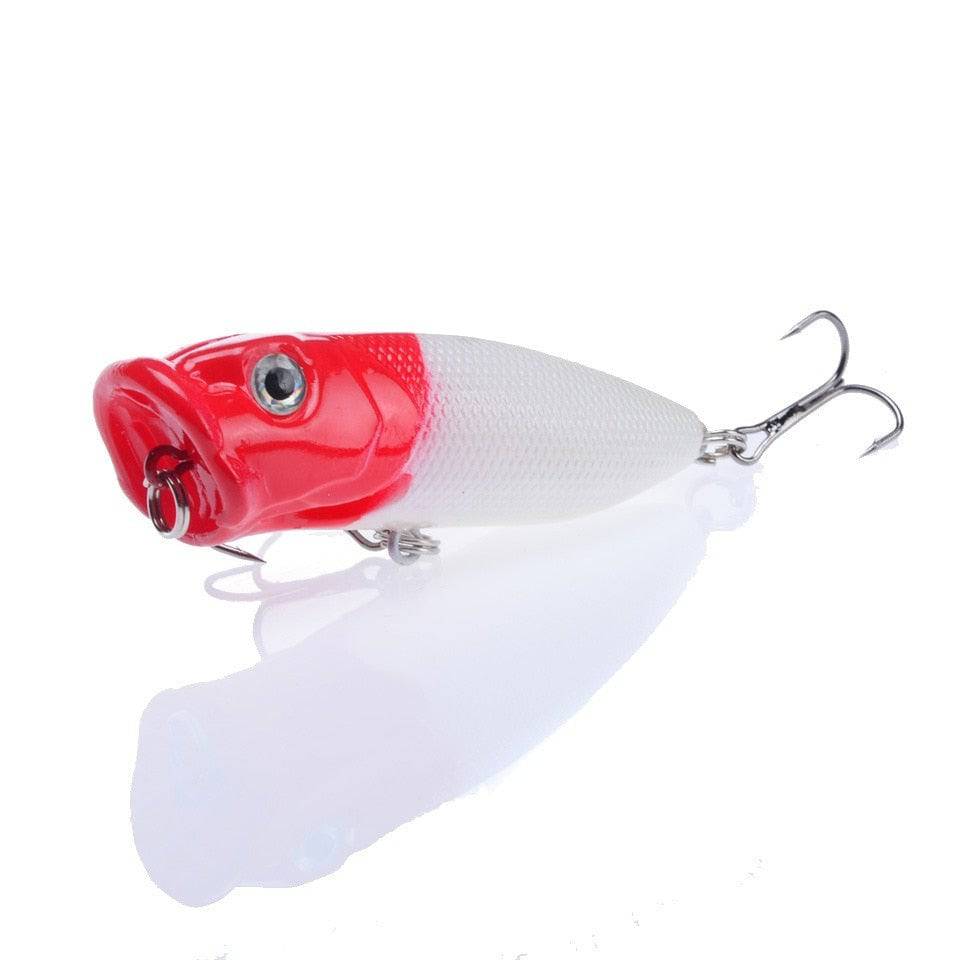 1pcs Fishing Lures Topwater Popper Bait 6.5cm 12g Hard Bait Artificial Wobblers Plastic Fishing Tackle with 6# Hooks - Quid Mart