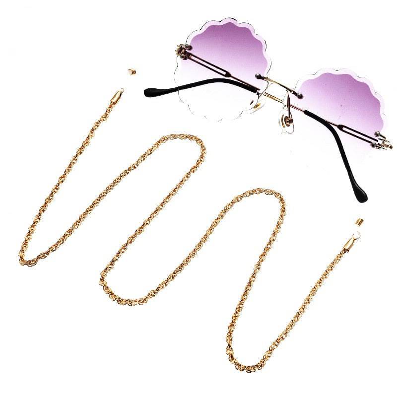 Stylish Sunglasses Chain: Bead Cylinder, Anti-Falling Eyeglass Necklace - Quid Mart