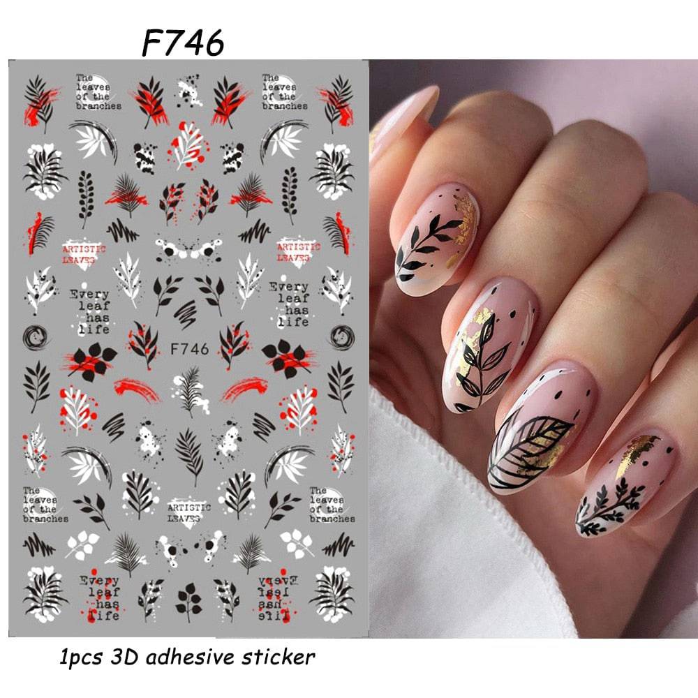 3D Valentine Sticker for Nails Cute Cartoon Lover Sliders for Nail Gang Girl DIY Design Decals Manicure Nail Art Decor GLF106 - Quid Mart