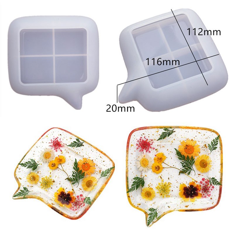 DIY Crystal Silicone Mold Three-layer Fruit Plate Tea Plate Disc Epoxy Resin Molds Cup Pad Mould For Resin Art Home Decoration - Quid Mart