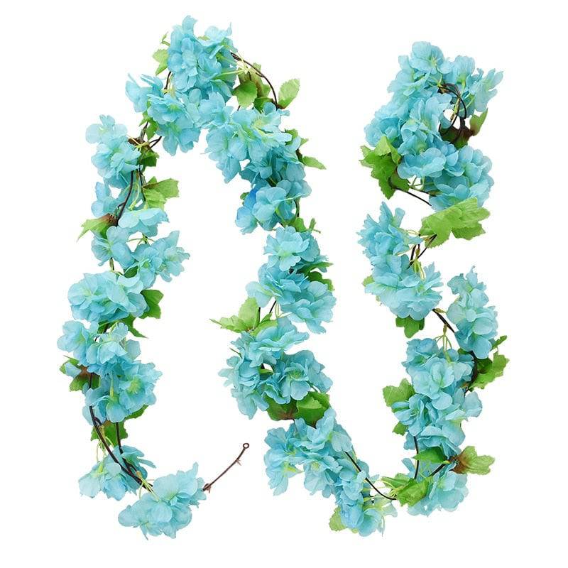 180cm Fake Ivy Wisteria Flowers Artificial Plant Vine Garland for Room Garden Decorations Wedding Arch Baby Shower Floral Decor - Quid Mart