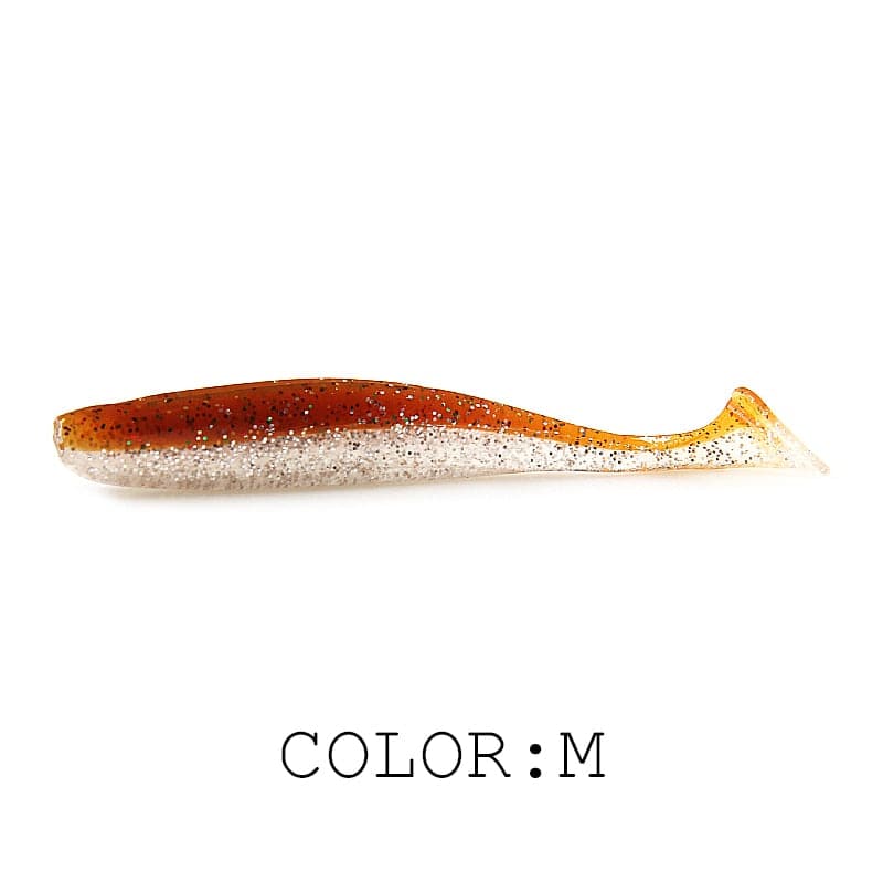 Supercontinent  Soft Lures 50mm 75mm 100mm  Baits Fishing Lure Leurre Shad Double Color Silicone Bait T Tail Wobblers - Quid Mart