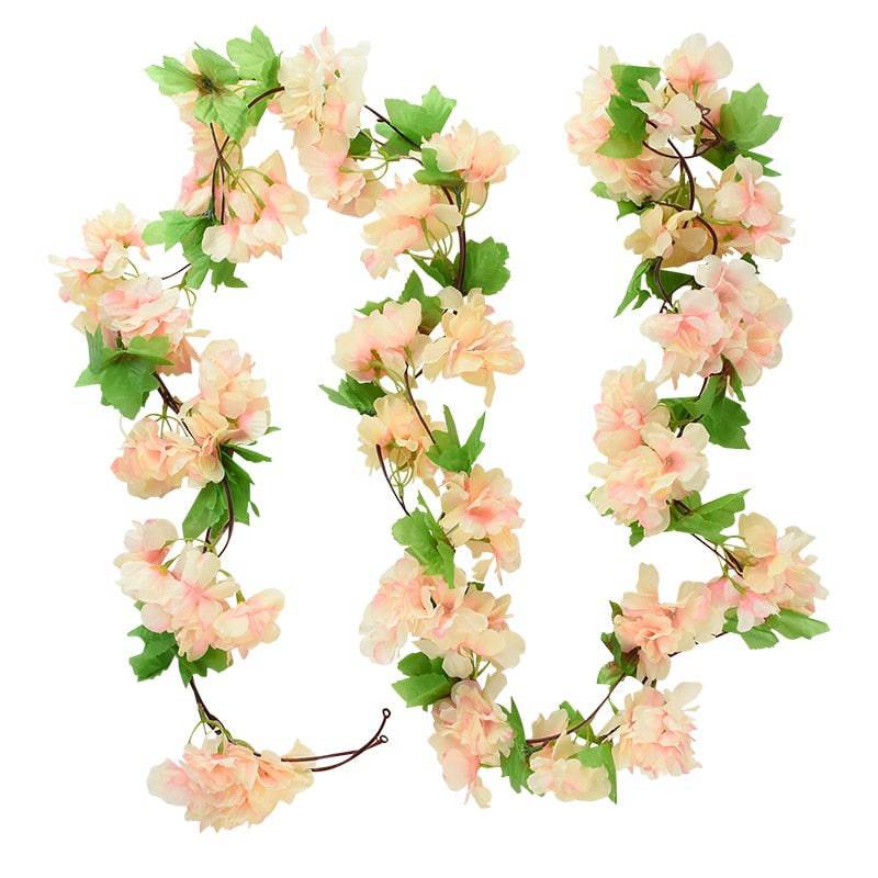 180cm Fake Ivy Wisteria Flowers Artificial Plant Vine Garland for Room Garden Decorations Wedding Arch Baby Shower Floral Decor - Quid Mart