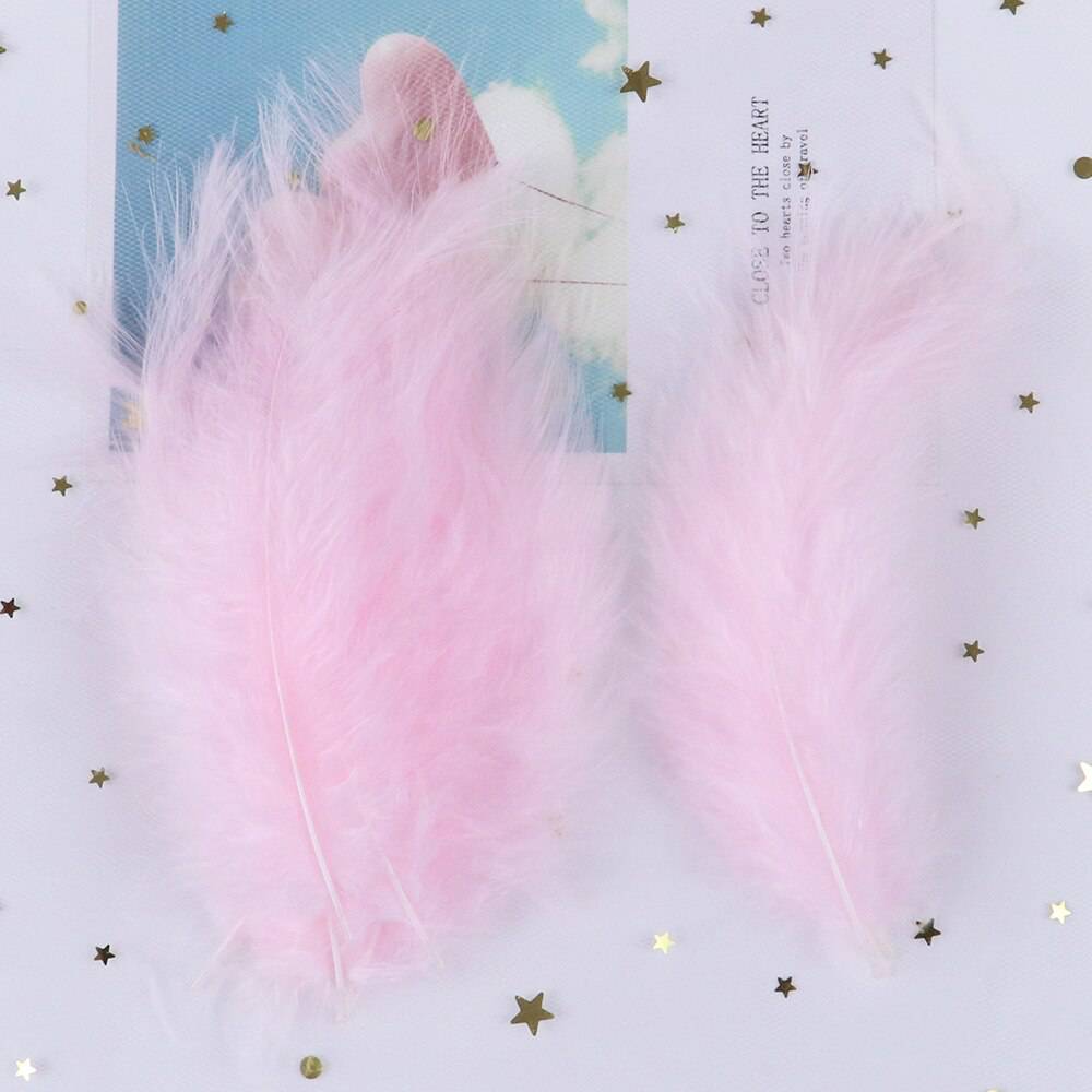 Fluffy Marabou Turkey Feather For Crafts 10-15cm Natural Plumas Jewelry Making Wedding Party Decorative Dream Catcher Feathers - Quid Mart