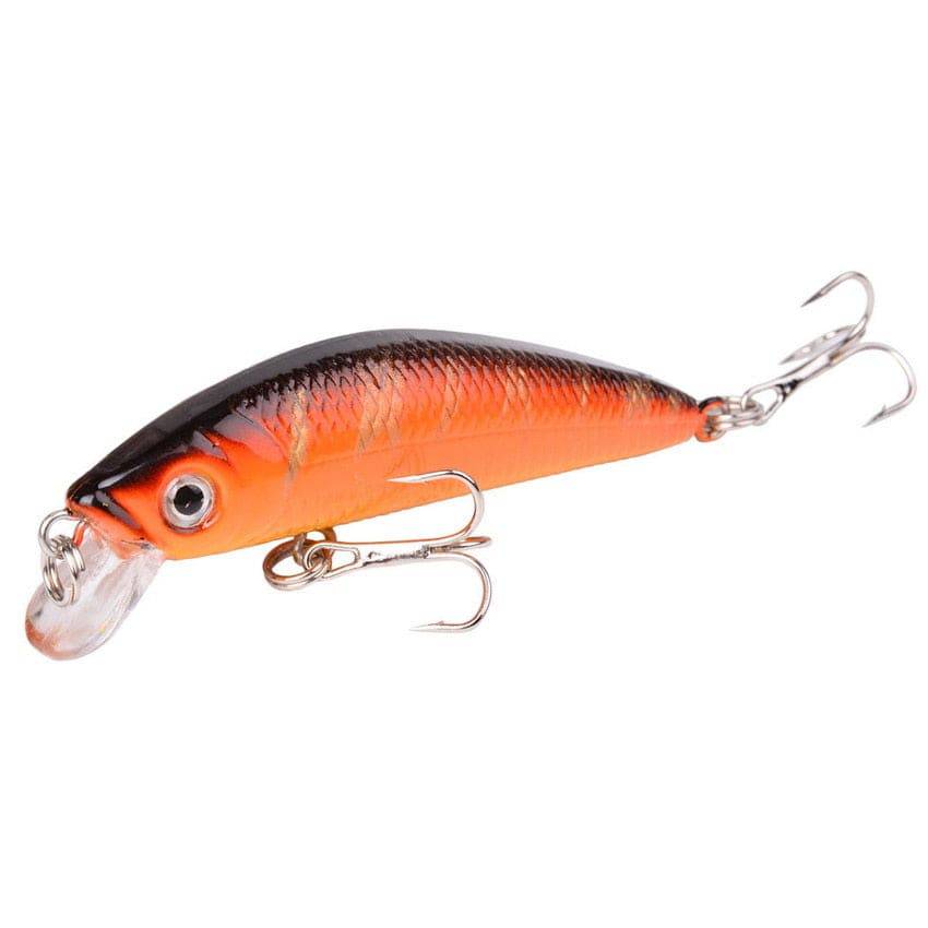 Aorace Minnow Fishing Lure 70mm 8g 3D Eyes Crankbait wobbler Artificial Plastic Hard Bait Fishing Tackle - Quid Mart