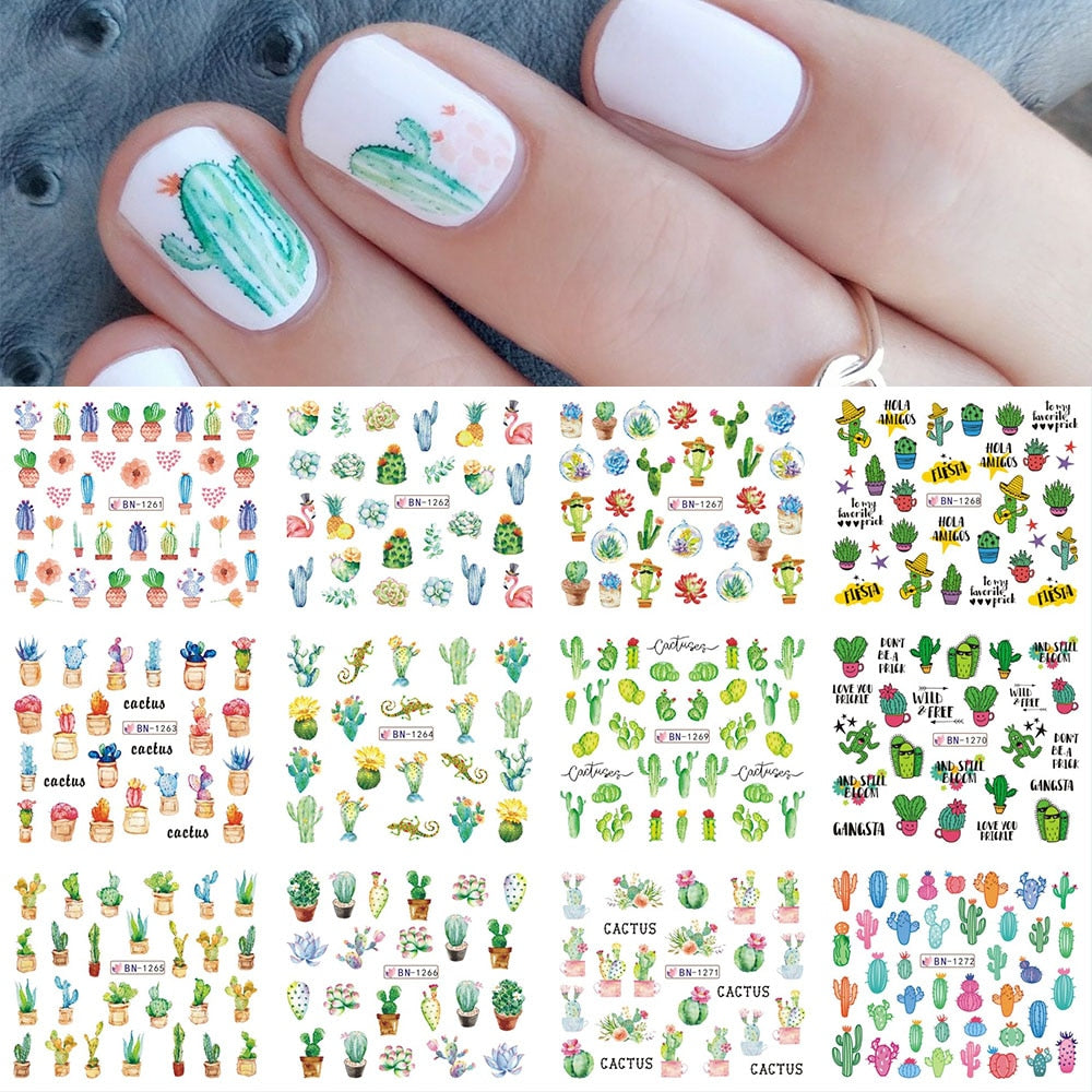 12pcs Valentines Manicure Love Letter Flower Sliders for Nails Inscriptions Nail Art Decoration Water Sticker Tips GLBN1489-1500 - Quid Mart