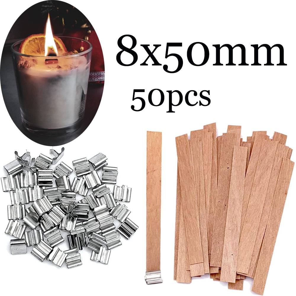 8-20cm 100 PCS Candle Wicks Smokeless Wax Pure Cotton Core for DIY Candle Making Pre-waxed Wicks Party Supplies - Quid Mart