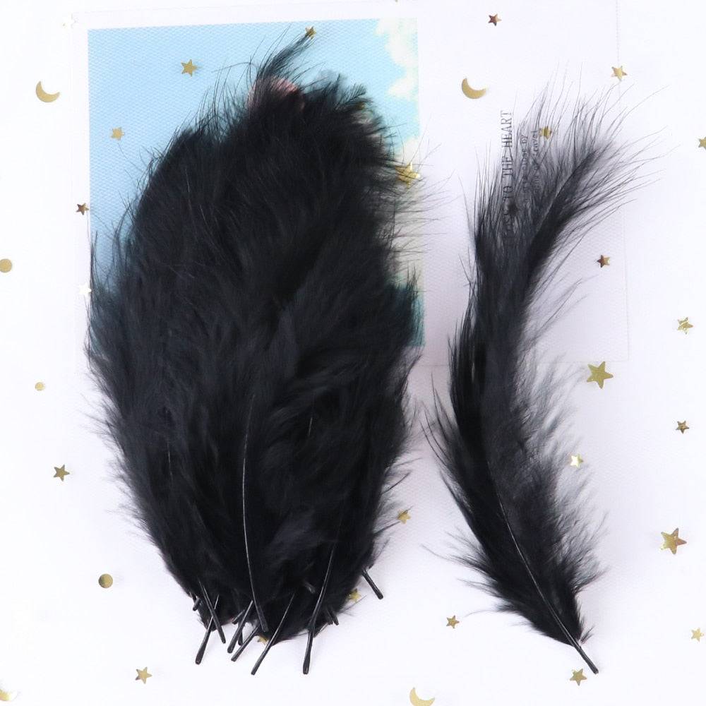 Fluffy Marabou Turkey Feather For Crafts 10-15cm Natural Plumas Jewelry Making Wedding Party Decorative Dream Catcher Feathers - Quid Mart