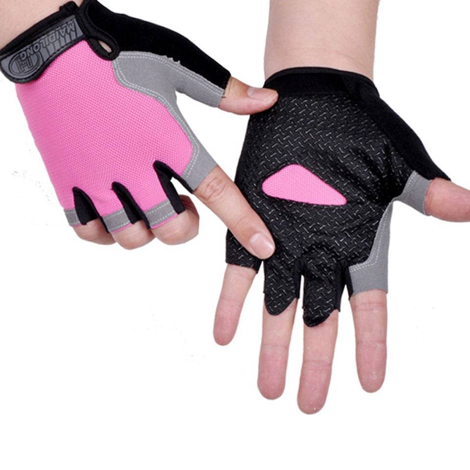 HOT Cycling Anti-slip Anti-sweat Men Women Half Finger Gloves Breathable Anti-shock Sports Gloves Bike Bicycle Glove - Quid Mart