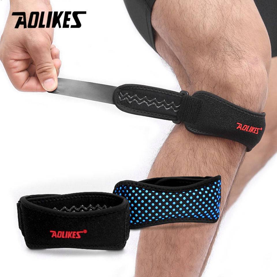 AOLIKES 1PCS Adjustable Knee Pad Knee Pain Relief Patella Stabilizer Brace Support for Hiking Soccer Basketball Running  Sport - Quid Mart