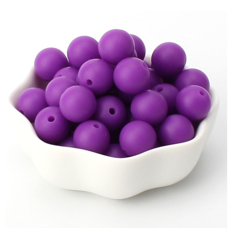 Colorful Food-Grade Silicone Teething Beads for Safety - Quid Mart