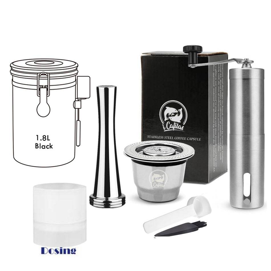 ICafilasCapsule For Nespresso Reutilisable Refillable Capsule Crema Espresso Reusable Refillable Coffee Filter - Quid Mart
