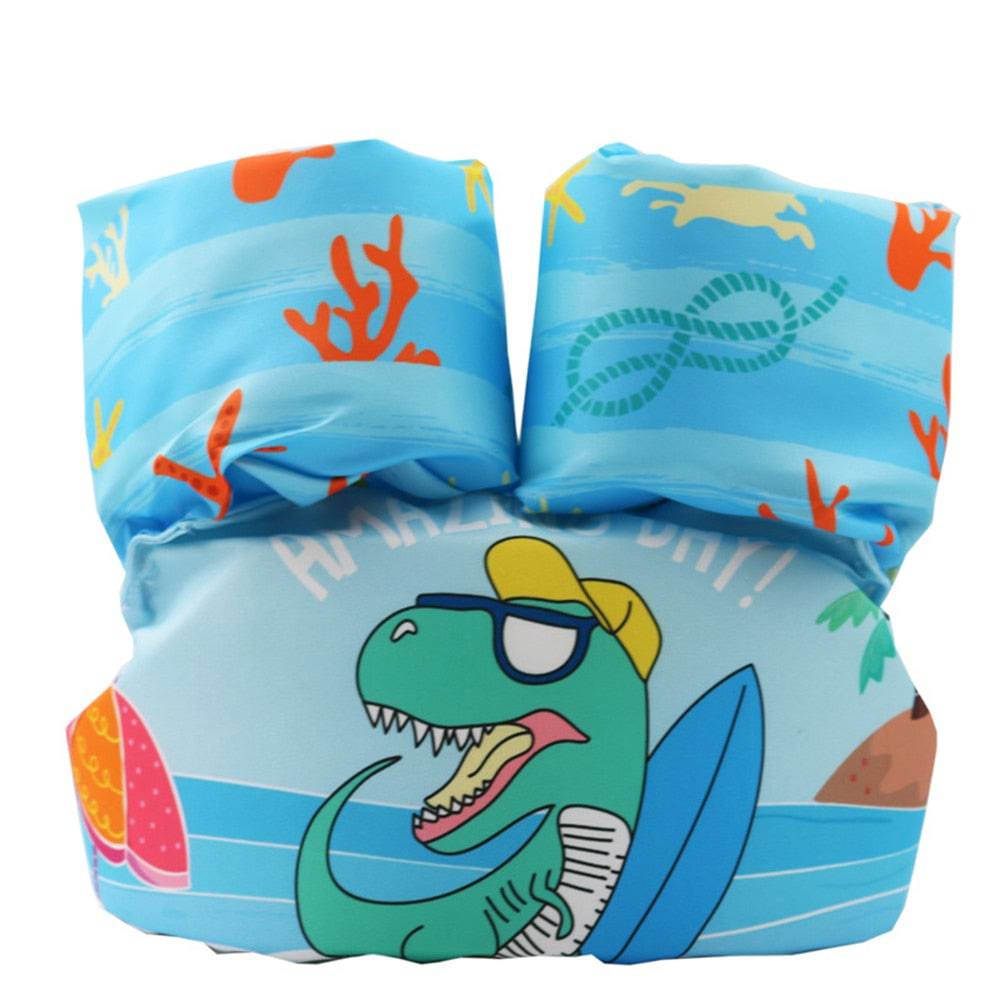 Baby Float Cartoon Arm Sleeve Life Jacket Swimsuit Foam Safety Swimming Training Floating Pool Float Swimming Ring puddle jumper - Quid Mart