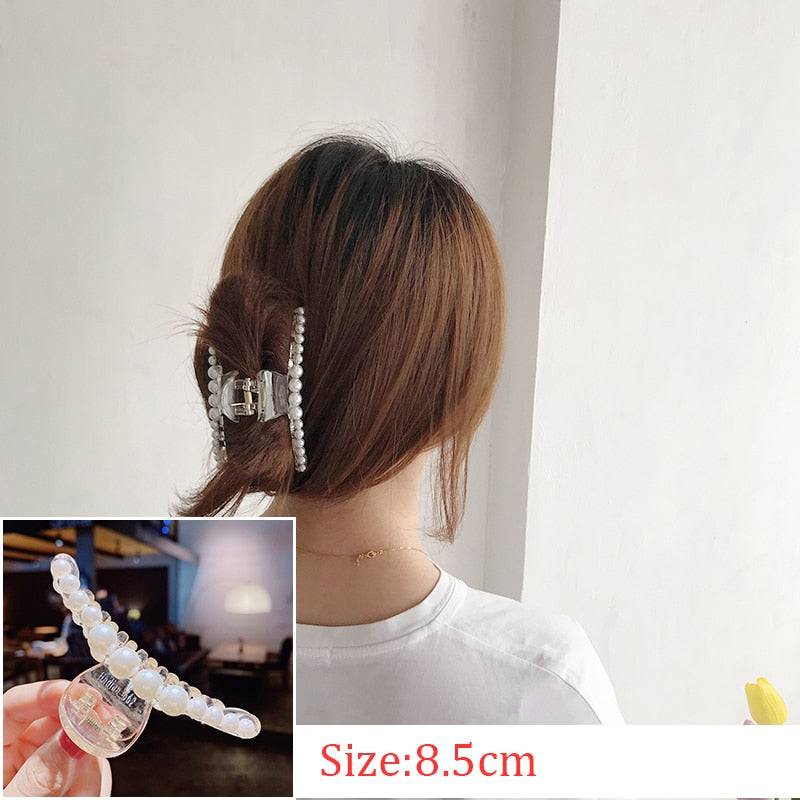 New Fashion Hair Claw Barrettes - Metal Geometric Design - Quid Mart