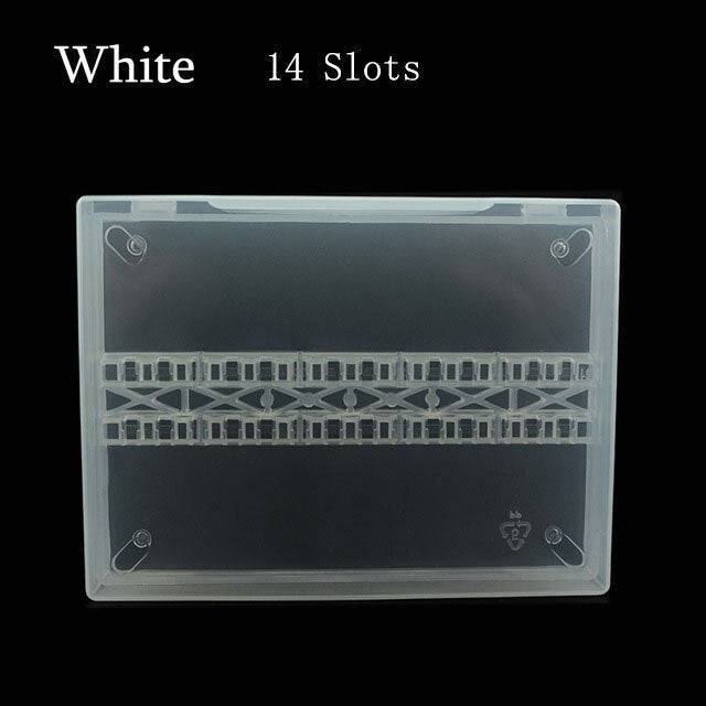 20 Slots Clear Nail Drill Bit Brush Plastic Storage Box Holder Container Manicure Cutters Display Nail Accessories Nail Art Tool - Quid Mart