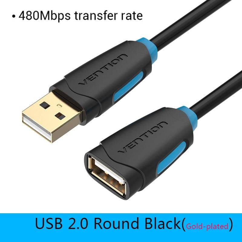 Vention USB 3.0 Extension Cable Male to Female Extender Cable Fast Speed USB 3.0 Cable Extended for laptop PC USB 2.0 Extension - Quid Mart