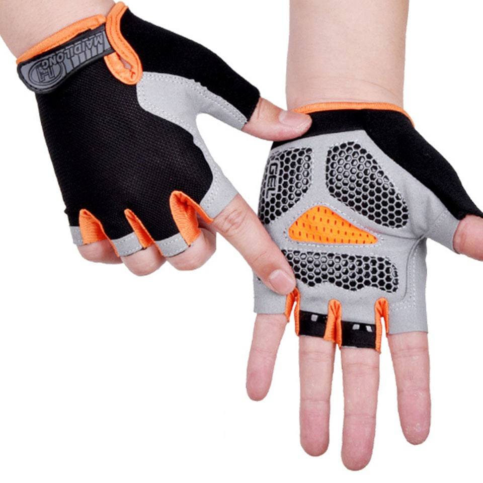 HOT Cycling Anti-slip Anti-sweat Men Women Half Finger Gloves Breathable Anti-shock Sports Gloves Bike Bicycle Glove - Quid Mart