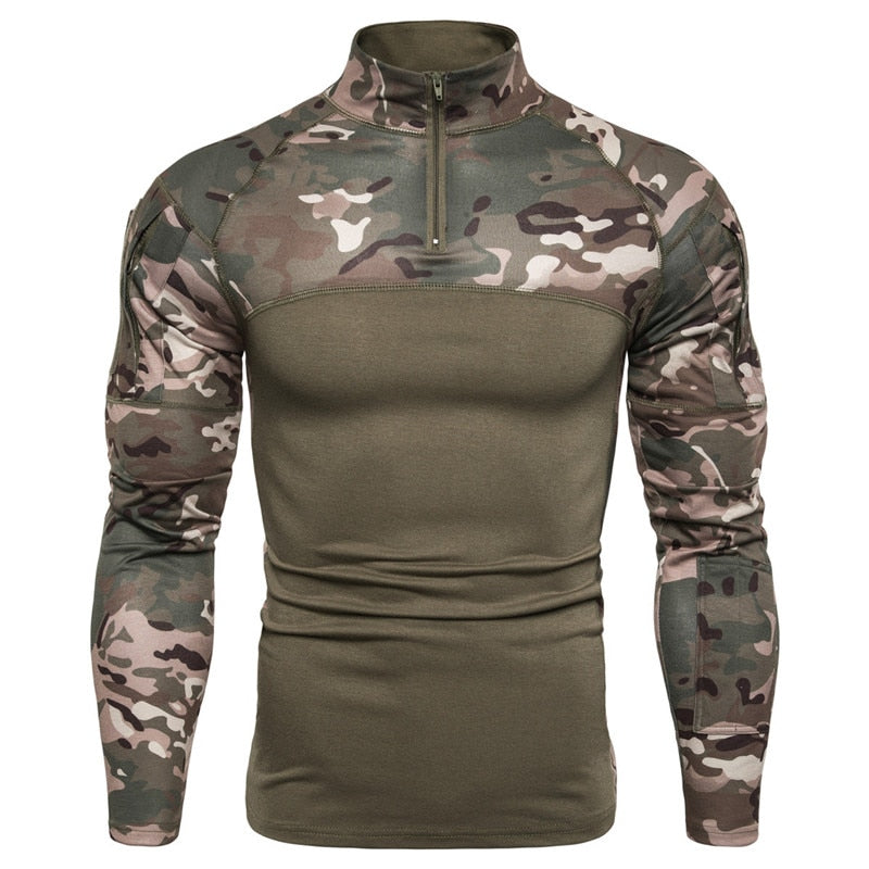 Camouflage Tactical Military Combat Shirt - Men's Army Costume - Quid Mart