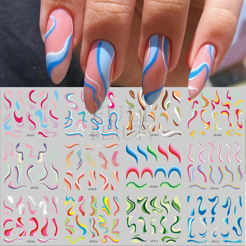 12pcs Valentines Manicure Love Letter Flower Sliders for Nails Inscriptions Nail Art Decoration Water Sticker Tips GLBN1489-1500 - Quid Mart