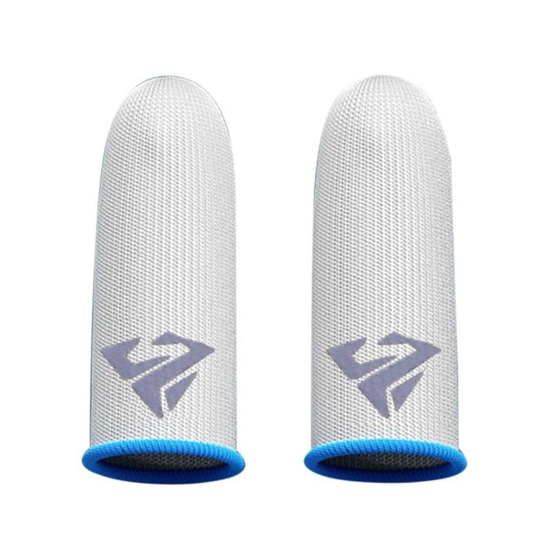 2 Pcs Phone Games Sweat-Proof Finger Gloves Thumbs Finger Cover Anti-slip Cot Sleeve for PUBG Touch Screen Game Practical Access - Quid Mart