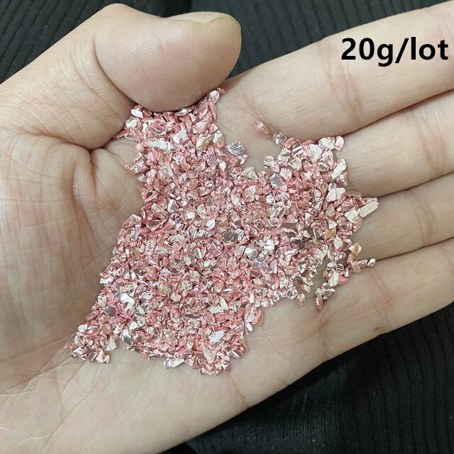 20/50g Fake Gold Stone Flakes Metallized Glass Beads For Resin Mold Filler Nail Art Crafts Diy Jewelry Making Mold Filling Tools - Quid Mart